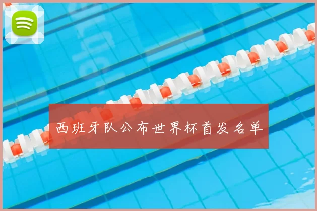 西班牙队公布世界杯首发名单